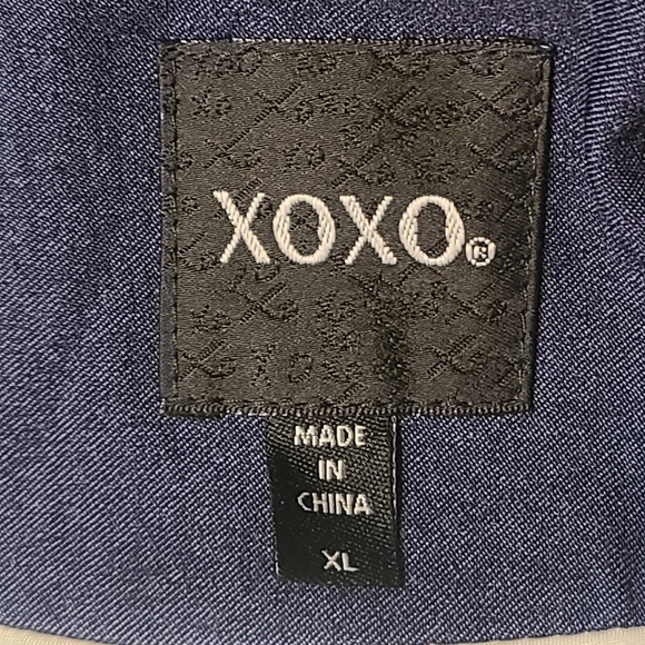 XOXO Juniors Classic Stylish Women's Navy Blazer NWT Padded Shoulders XL Lined - Picture 4 of 12